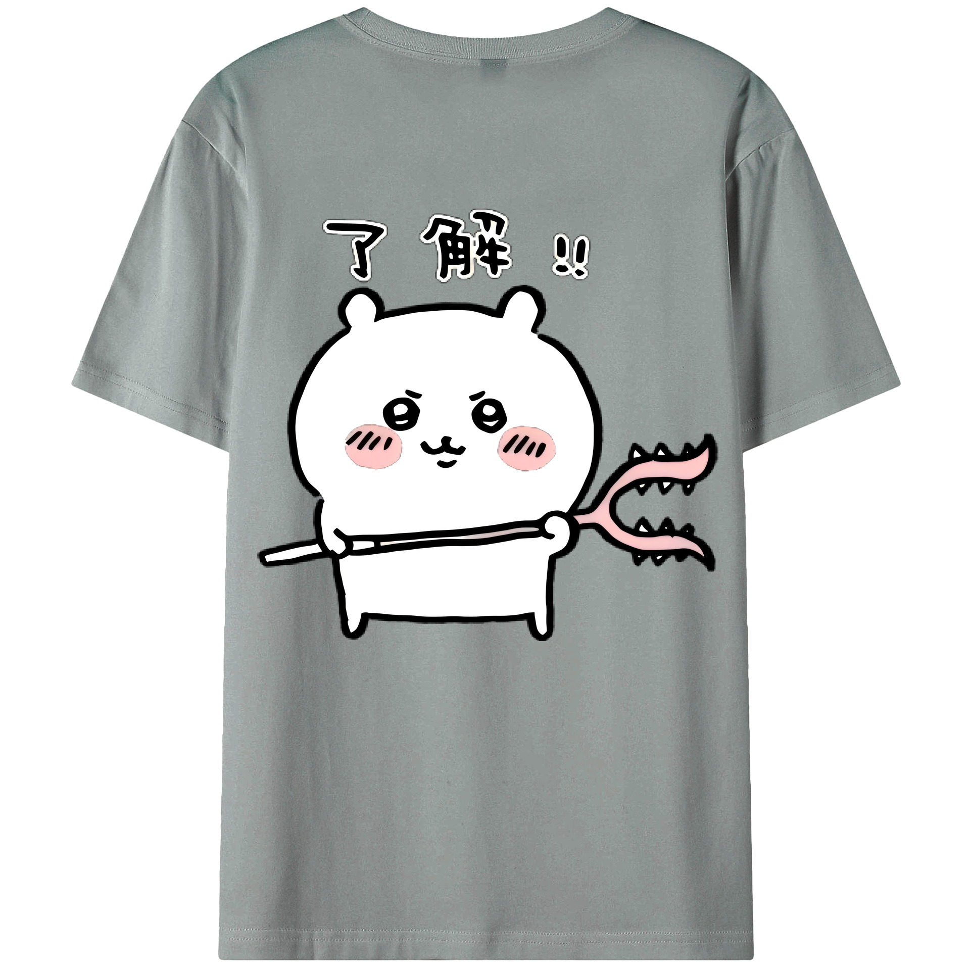 （画像用） ちいかわ ちいかわ Chii-kawa chiikawa 綿100％ メンズ半袖Tシャツ（バックプリント） 通気性